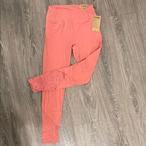 Victoria's Secret Coral Lace Leggings
